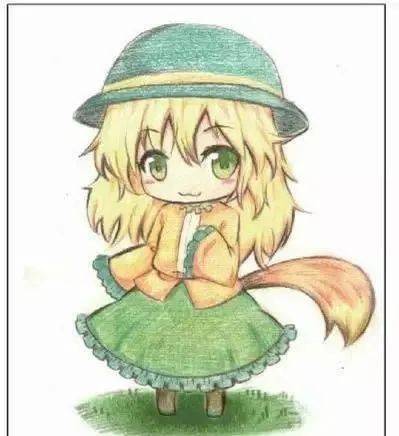 彩铅卡通画彩铅卡通动漫人物画法小狐仙