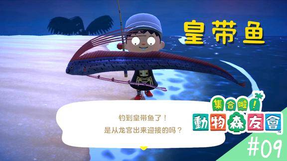 动物森友会首次去外岛探险钓到稀有的皇带鱼