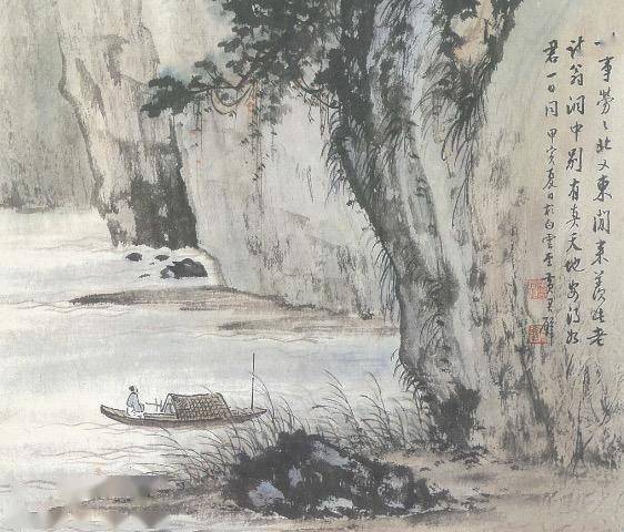 明代蒋嵩的《归渔图》如何体现隐逸情结?_渔父