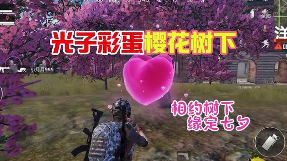 和平精英喜迎七夕在樱花树下诚信许愿领取烟雾弹