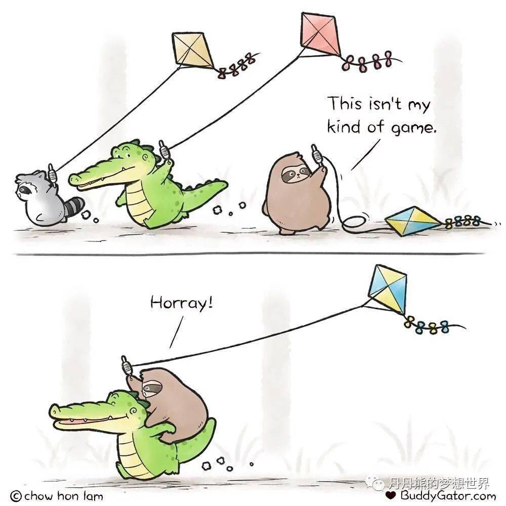 超级治愈的小鳄鱼buddygator插画