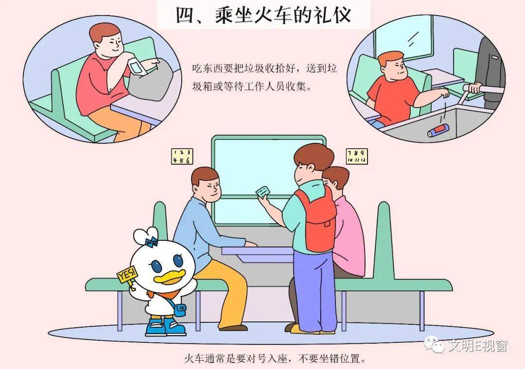 讲文明树新风系列——外出旅行文明礼仪(4)_火车