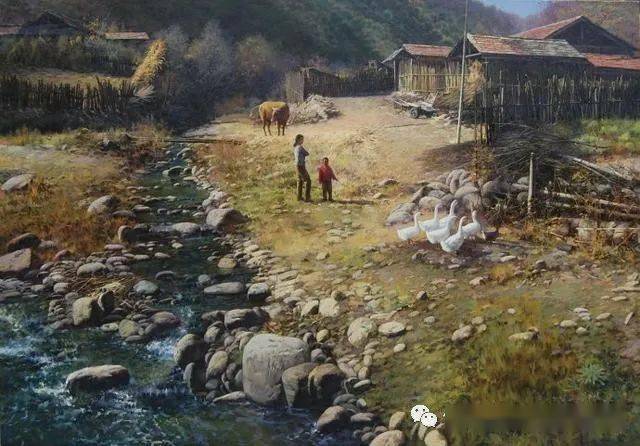 中国油画家谢中才风景油画作品欣赏