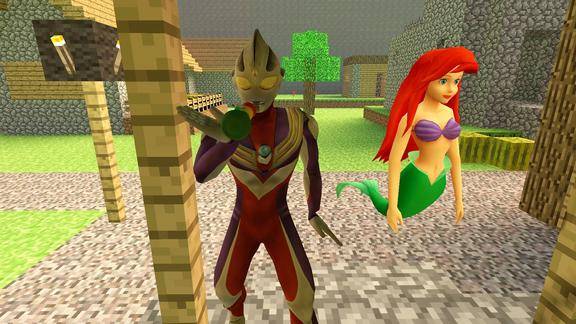 奥特曼在美人鱼面前抽烟怎么变成石像了