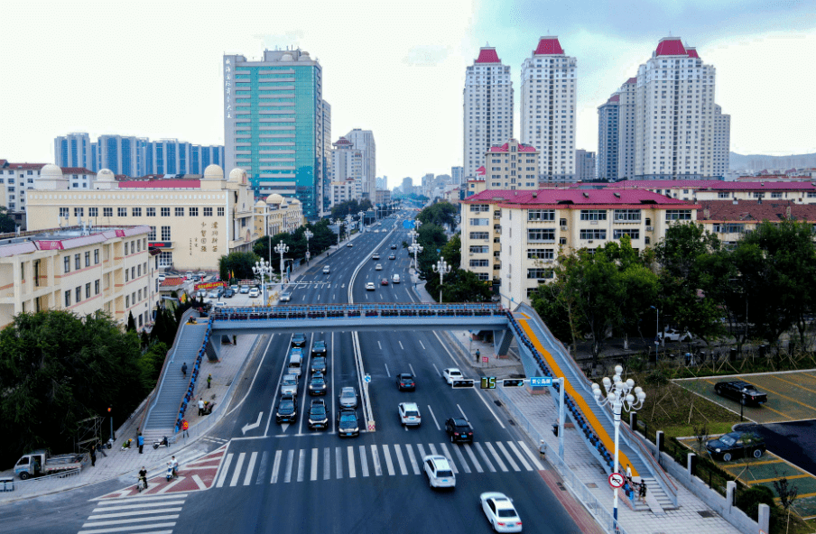 齐鲁大道过街天桥文化路威海一中过街天桥6座天桥已开启试通行模式