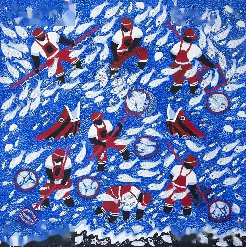 何萍青《渔家小院》杨杏芬《鱼灯制作》陈秀梅《祭海》陈秀梅《开渔头