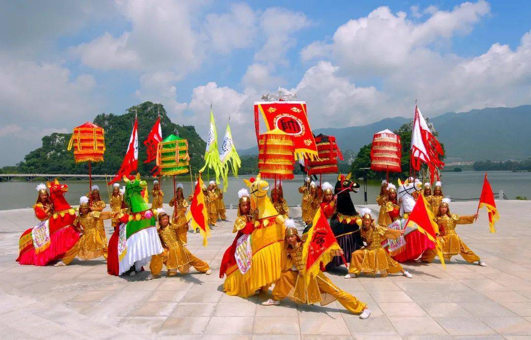 封开本土非遗文化项目,"采茶戏"等将会展示"五马巡城舞""白马麒麟舞"