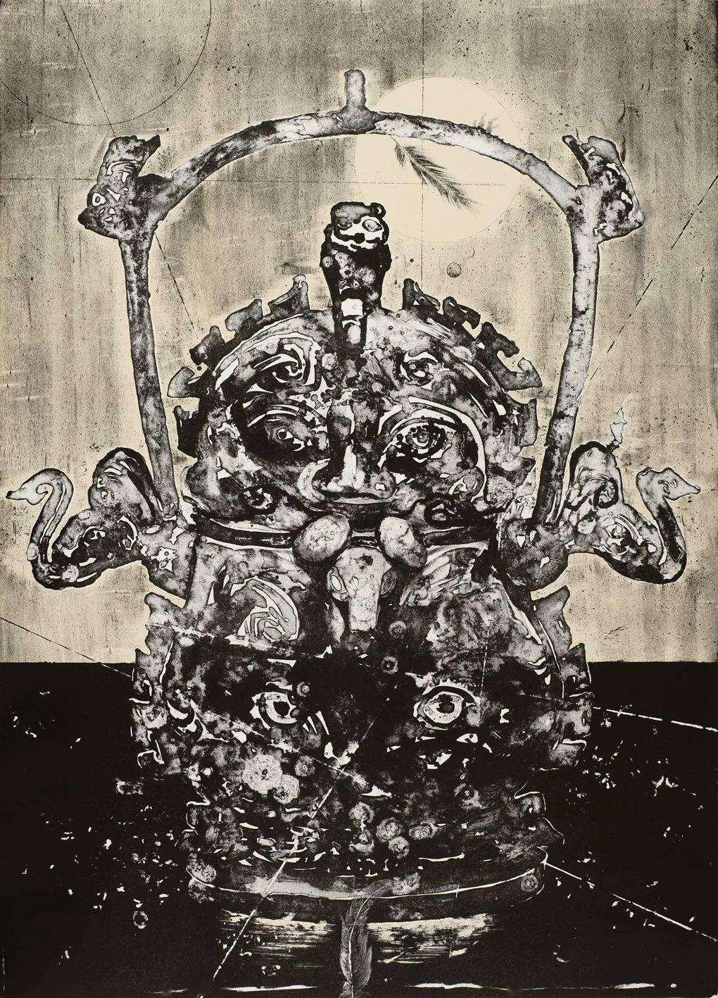 《时光之轴》 石版画 85×60.