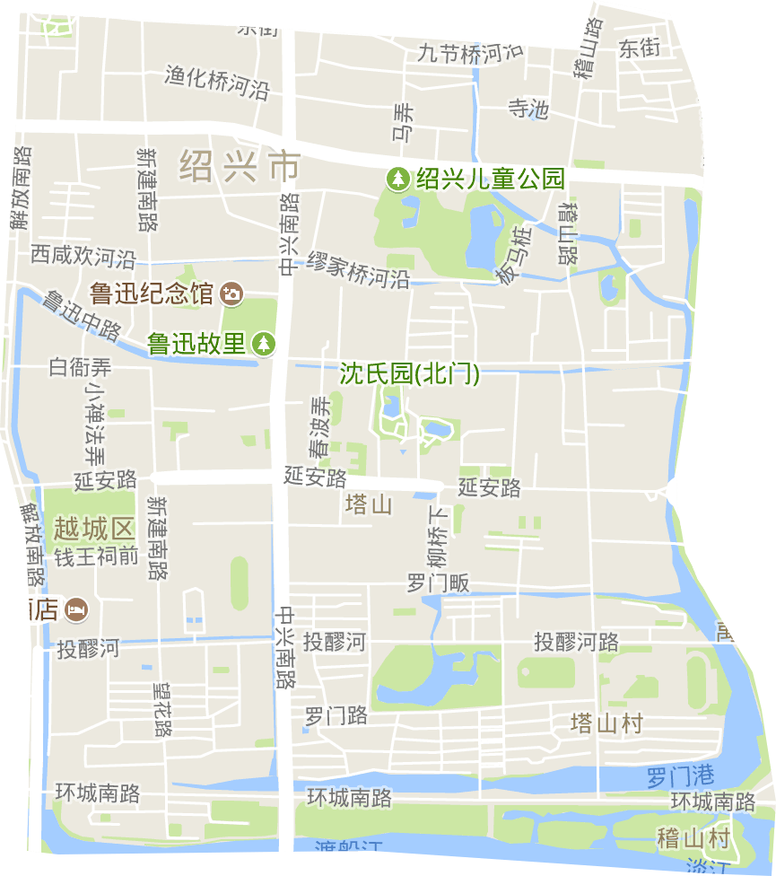 越城区乡镇地图图片