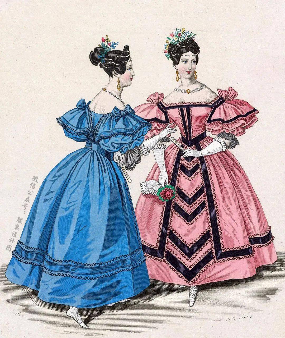 以前没有电脑的时候服装效果图长这样200张复古服装效果图