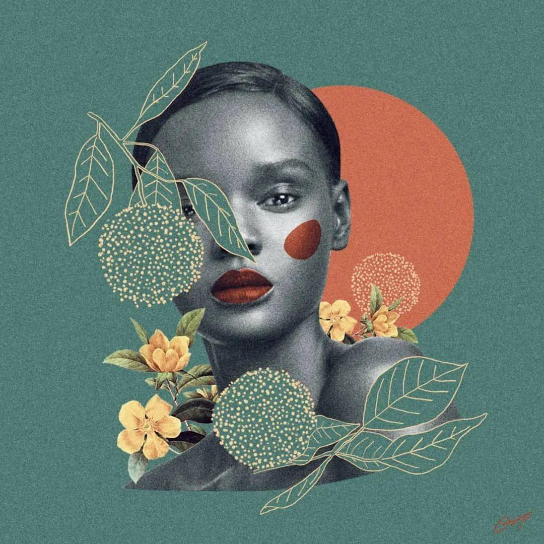 这种拼贴海报风格很独特