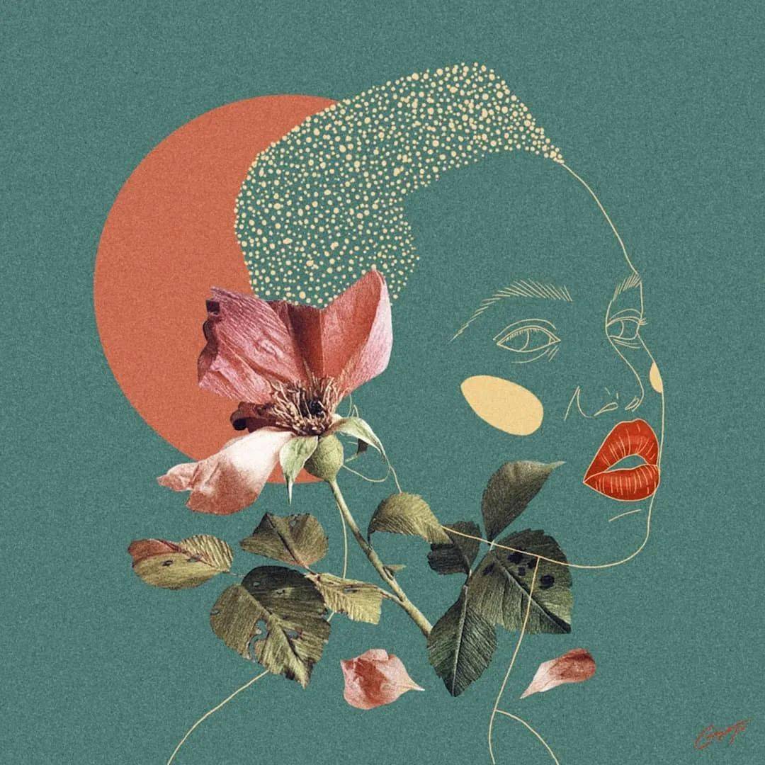 这种拼贴海报风格很独特