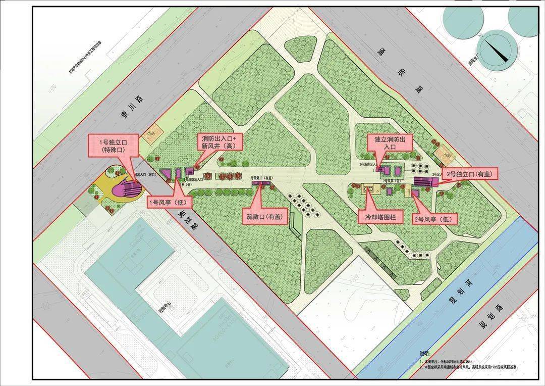 图31 静海大道站出入口 平面示意图图32 静海大道站1号出入口 方案一