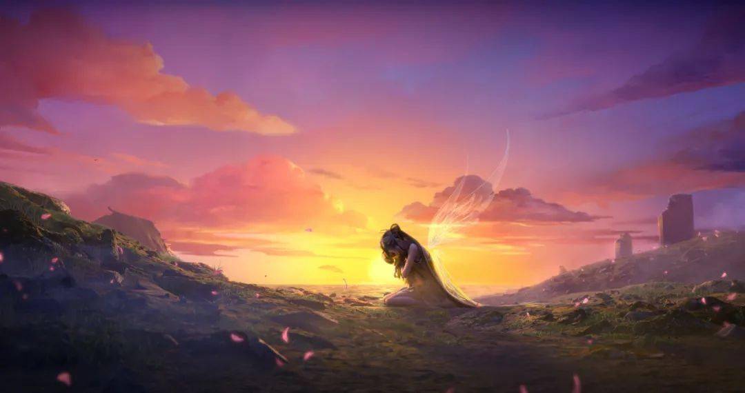 桥上的神秘男子只能眼睁睁的看着被大火包围的栖夏消失成了杜鹃花瓣