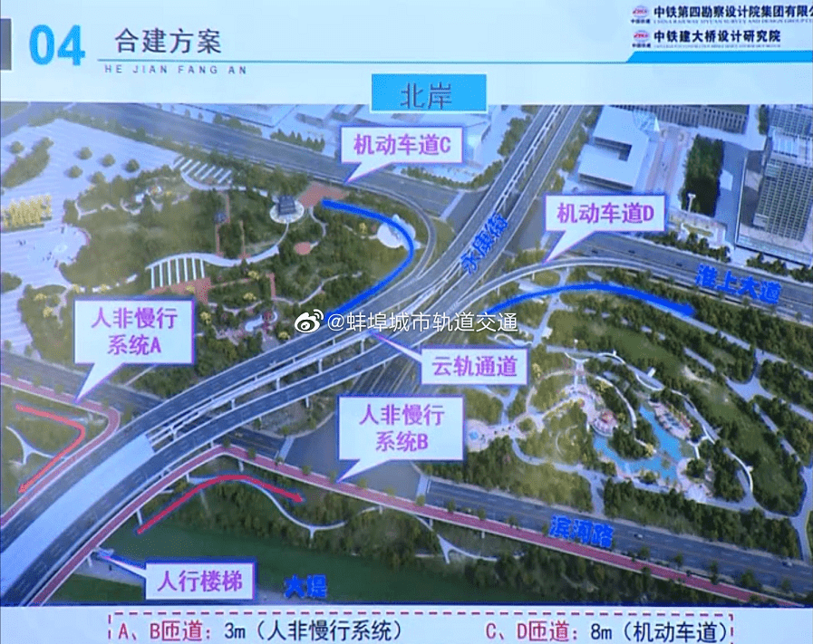蚌埠云轨站点图图片