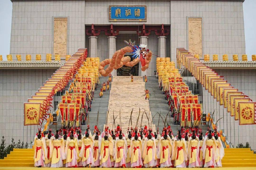 2020第三届山西临汾尧都民间祭拜尧帝大典在尧帝陵景区国祖殿祭祀广场