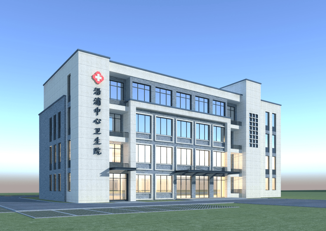 沿浦中心卫生院迁建项目效果图总用地面积8.