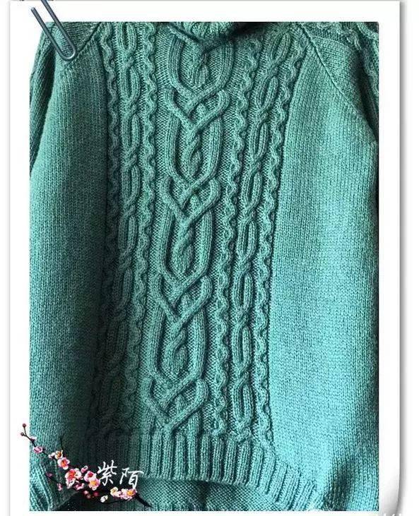 经典实用的棒针高领扭花套头毛衣天在冷也不怕附教程