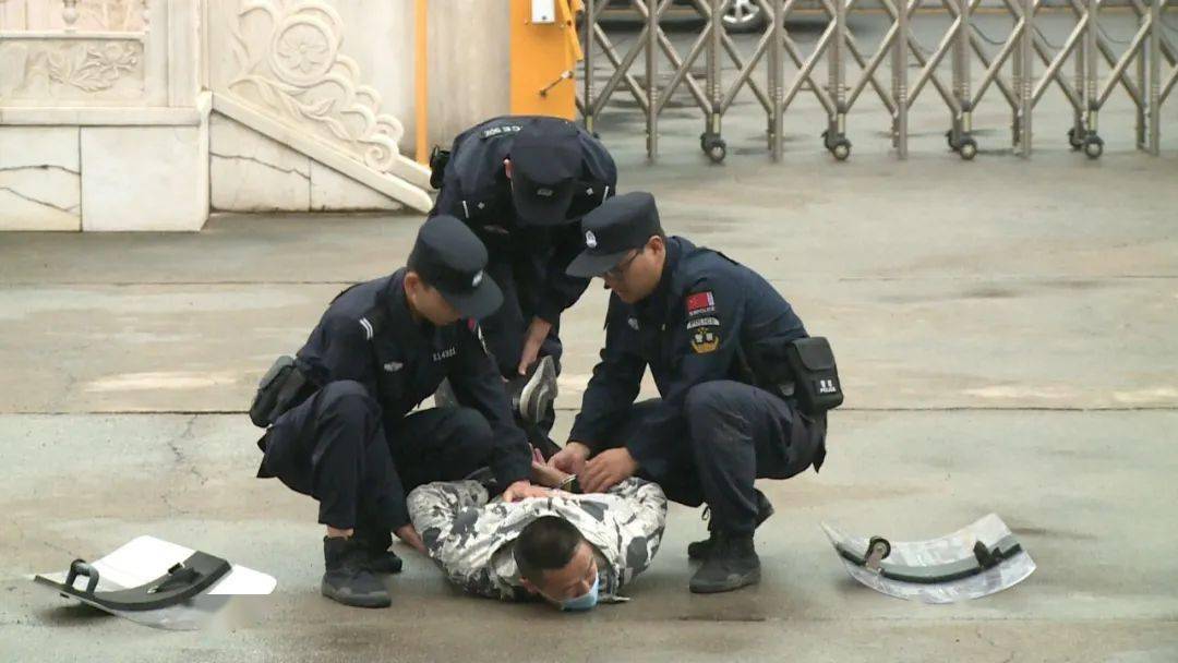 昔阳法院司法警察实战演练汇报表演_执法