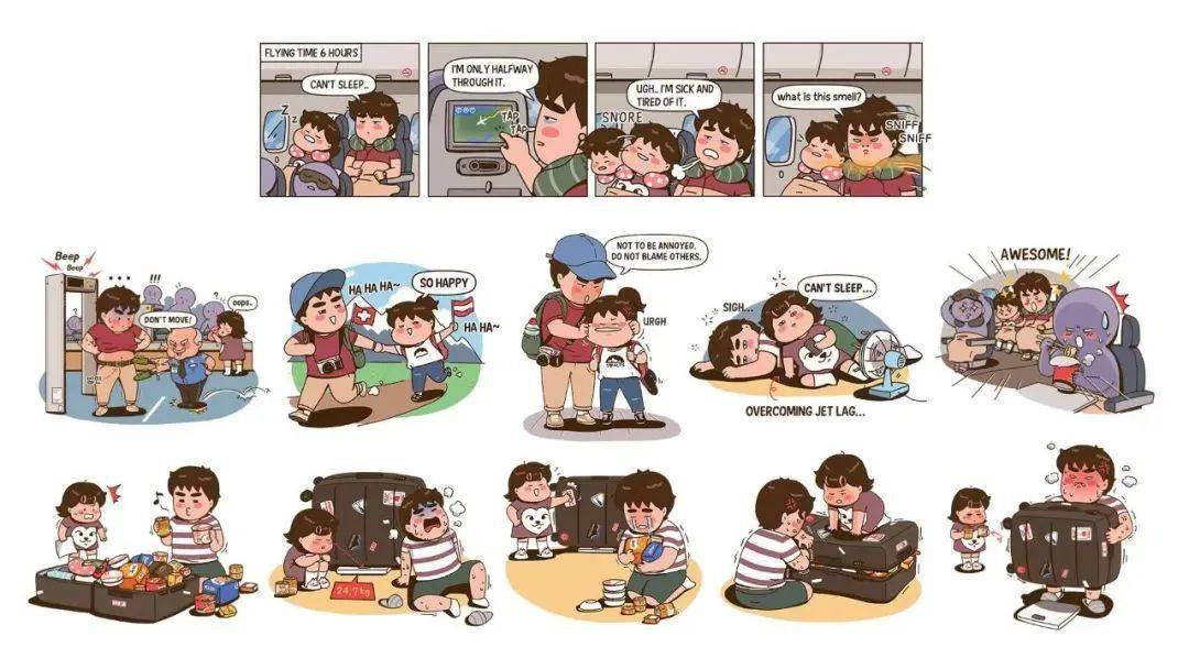 carrygrow studio的漫画中有很多可爱的情侣日常以及很多的旅行趣事两