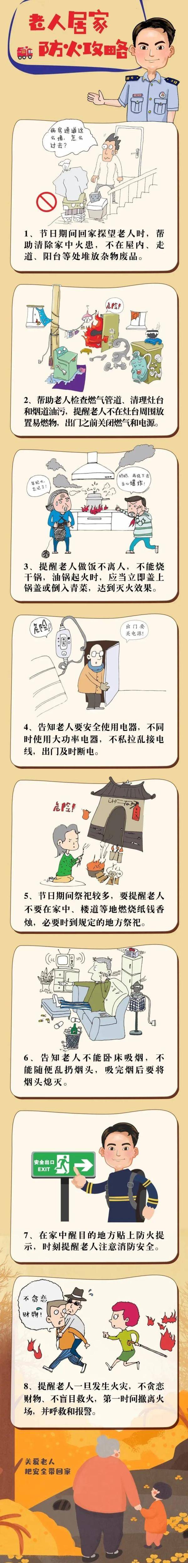 国庆期间老人居家防火攻略!