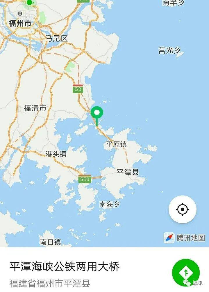 平潭海峡大桥地图图片
