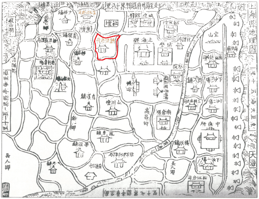 明《弘治上海志》中的上海縣地理圖近日,北新涇街道結合