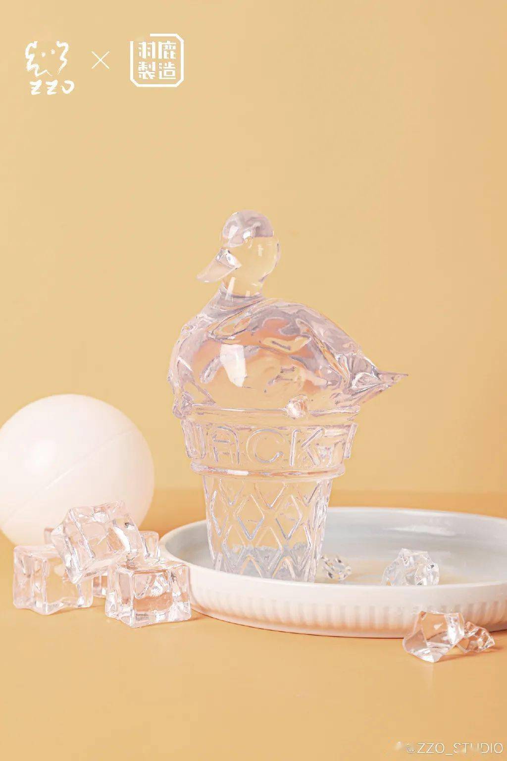 潮玩zzostudio鸭鸭雪糕透明款