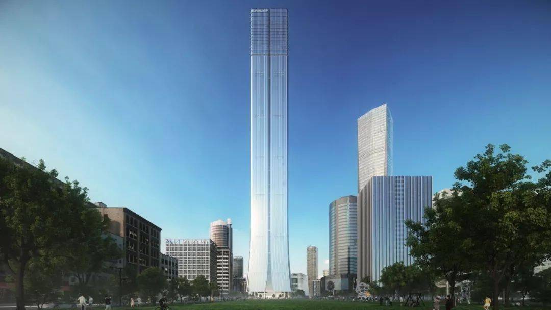 南京新地标360米超高层集合办公商业零售酒店功能于一体犹如一枚玉石