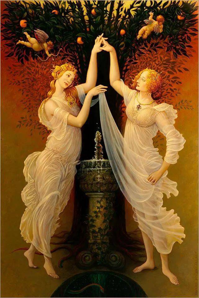 感性之美撩人心扉的古典油画少女