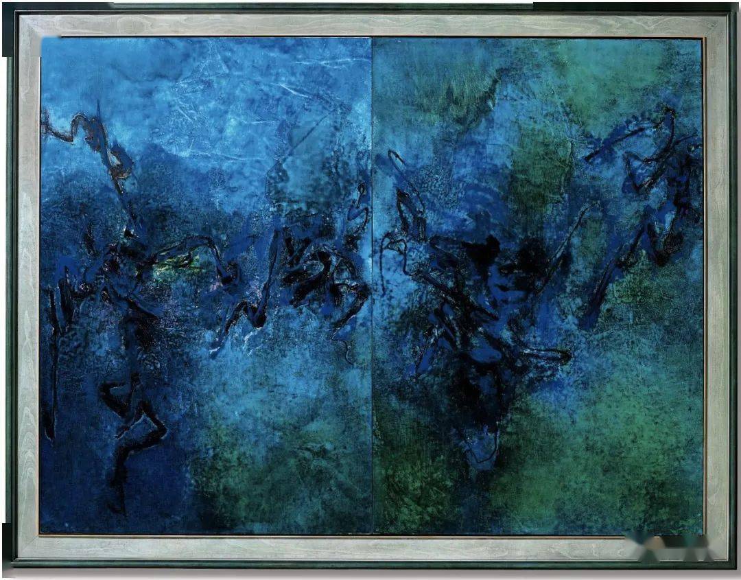 谢景兰 《从蓝绿中产生的形象》 195×260.