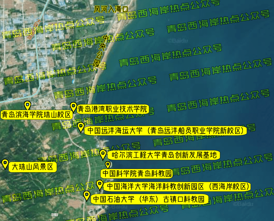 目前,青島,東營兩個校區,校園總面積5024畝,而作為新區唐島灣主校區