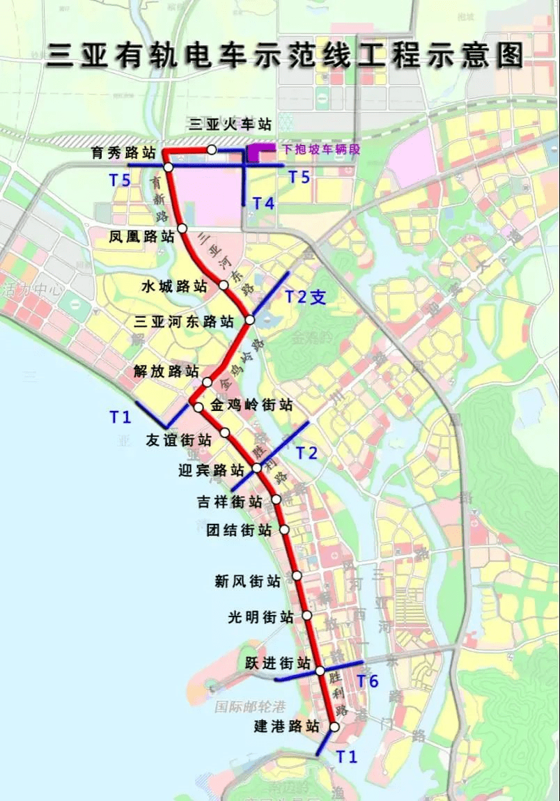 海南三亚地铁线路图图片