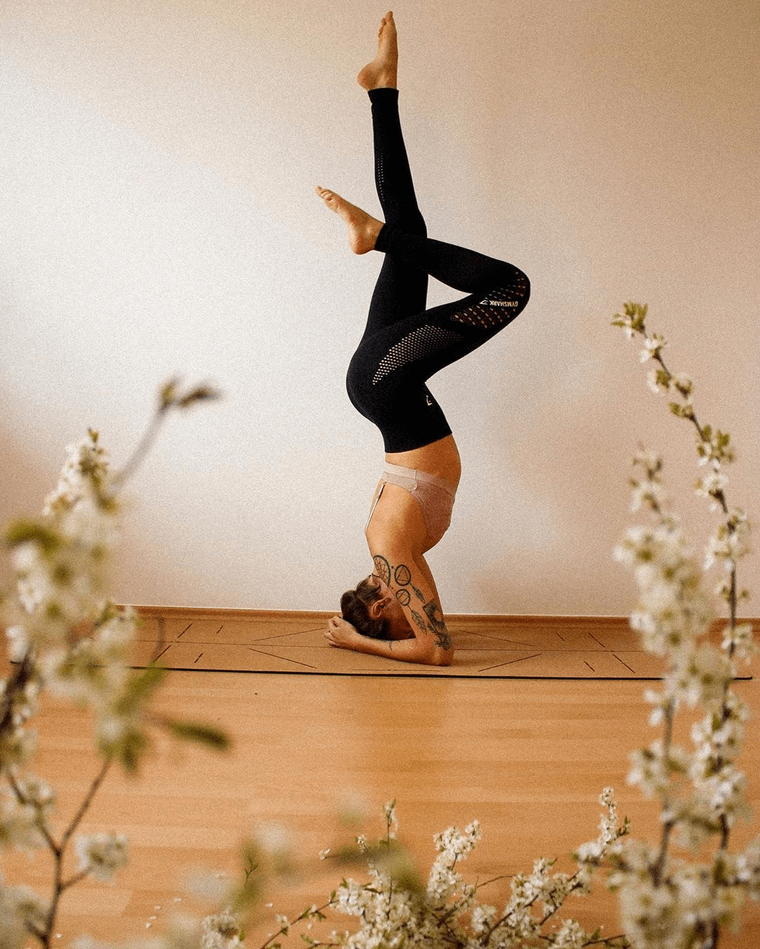 ins上最新27张倒立美照,看完我也想学倒立了…_瑜伽