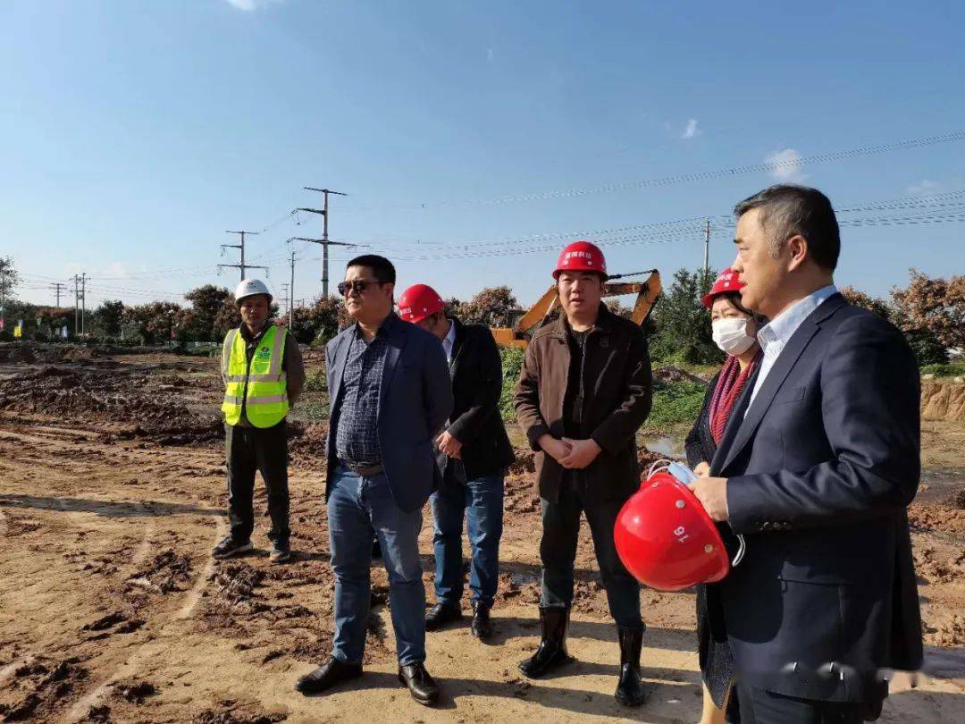 项目负责人康书文陪同保力新能源领导深入现场检查各项工作,详细查看