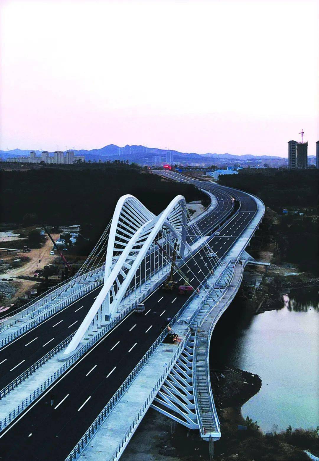 威海首座大型景观大桥年底通车!_石家河