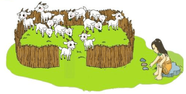 古人还用小石子来计数.