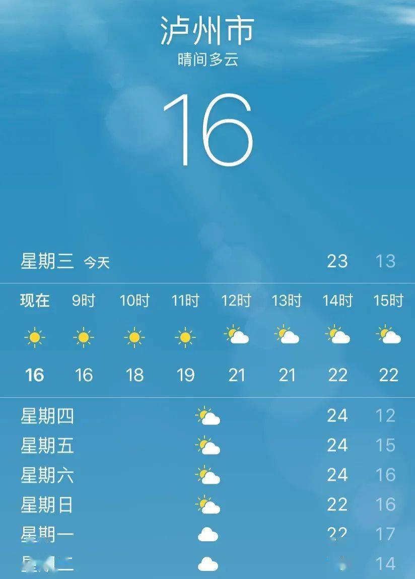 泸州天气预报15天查询图片