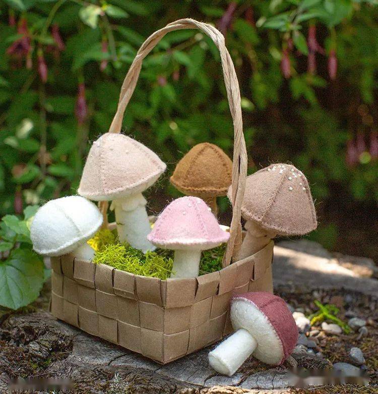 不织布,羊毛毡蘑菇图解,视频教程来啦!