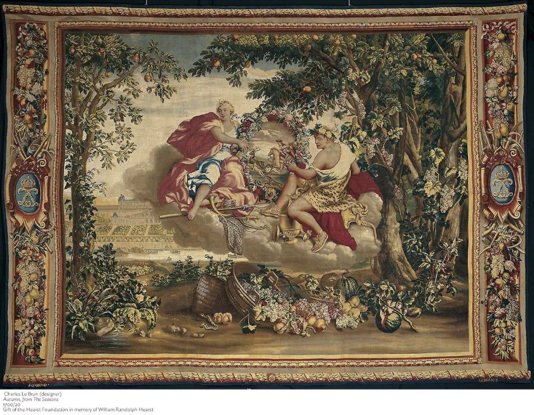 这张毯由"太阳王"路易十四的首席宫廷画师夏尔·勒·布朗设计,在艾丁