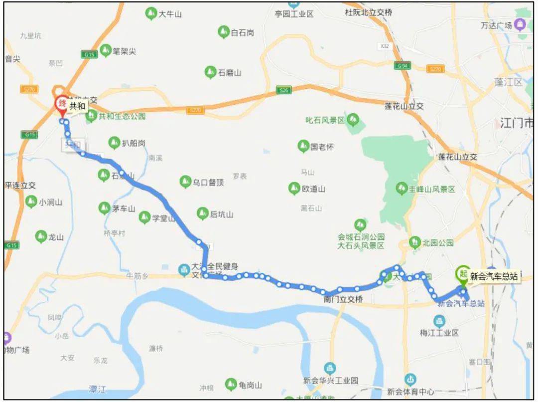 江门站至鹤山车站调整线路走向前后对比图江门站至鹤山共和江门站至