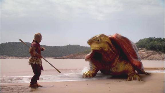 西游记老龟慧眼识珠看出大圣实力超群主动讨好送他们过河