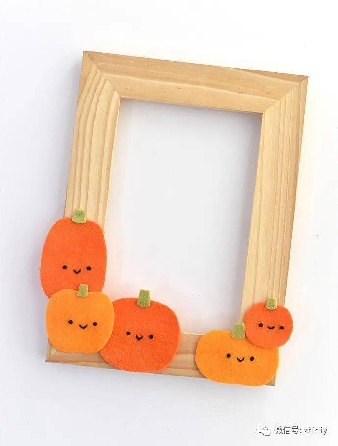 万圣节主题,diy南瓜装饰相框教程.