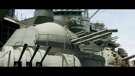 日本海军大和号战列舰战舰上装备各式型号大炮高射炮重机枪