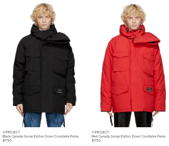 限定新款加拿大鹅联名yproject系列开售潮人必入