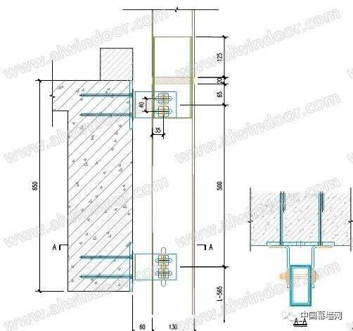图4 双跨梁立柱支座节点图5 支座螺栓与底部套芯根据该幕墙工程立柱