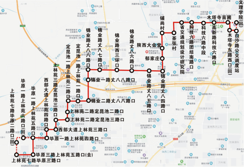 西安142,526,165 265,416,213路6条公交车线路的变化 经西安市交通