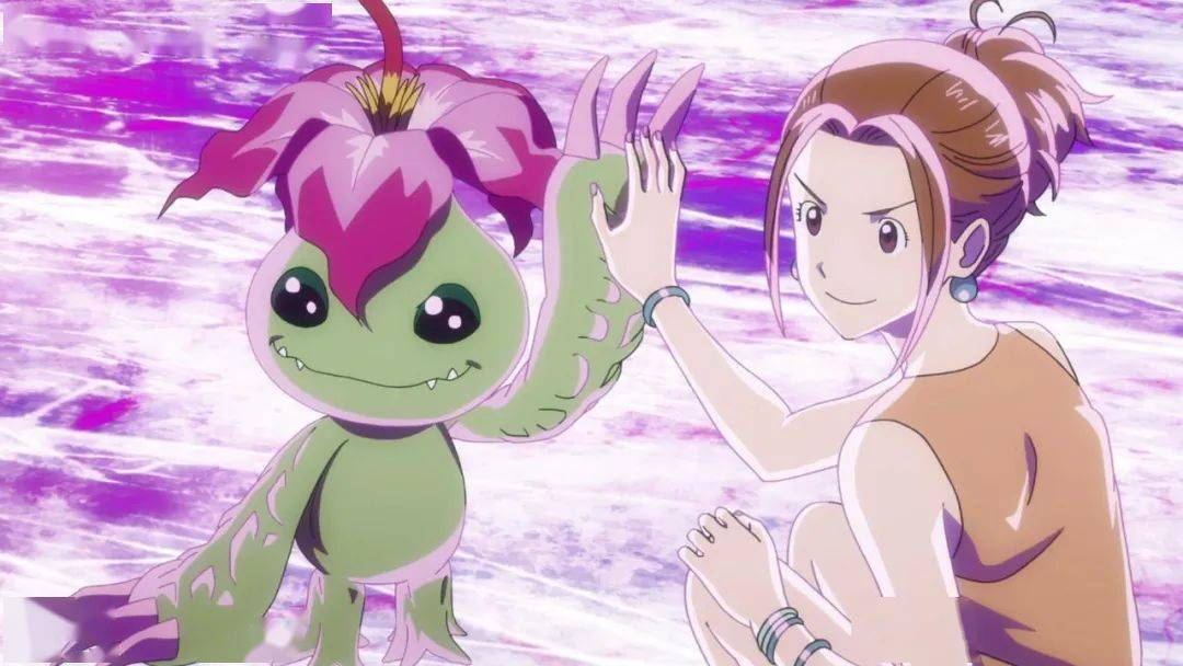 初代《数码宝贝》中的美美和棕榈兽8个被选召的孩子们成为了大学生,到