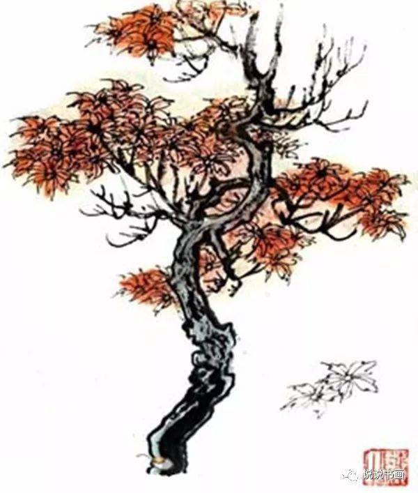 和"蟹爪法"山水画中树的画法-树的分枝山水画中树的画法-树的立干讲师