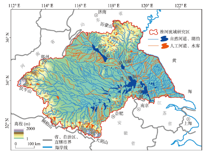 水库和人工河道,水库的对比,直观展示人类活动对淮河流域的改变